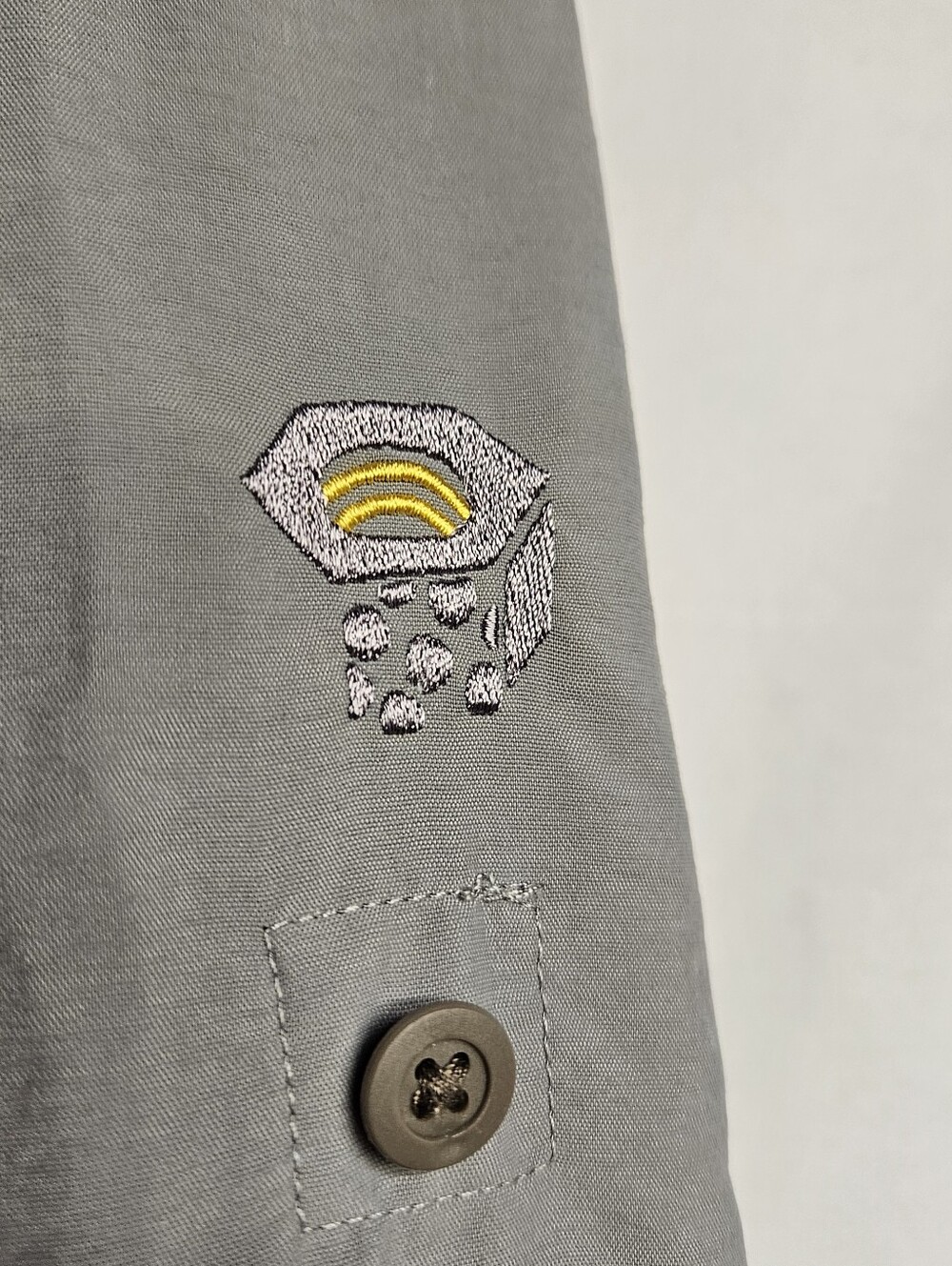 Mountain Hard Wear Button Shirt Hiking Gray Mens XXLarge Vented Light Weight 2XL - Picture 2 of 9